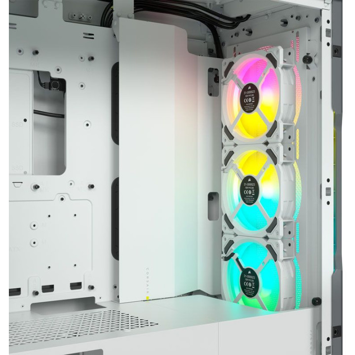 Caixa ATX Corsair 5000T iCUE RGB Branco Vidro Temperado