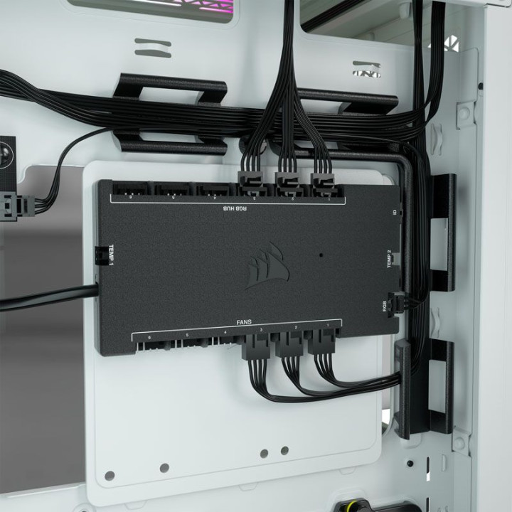 Caixa ATX Corsair 5000T iCUE RGB Branco Vidro Temperado