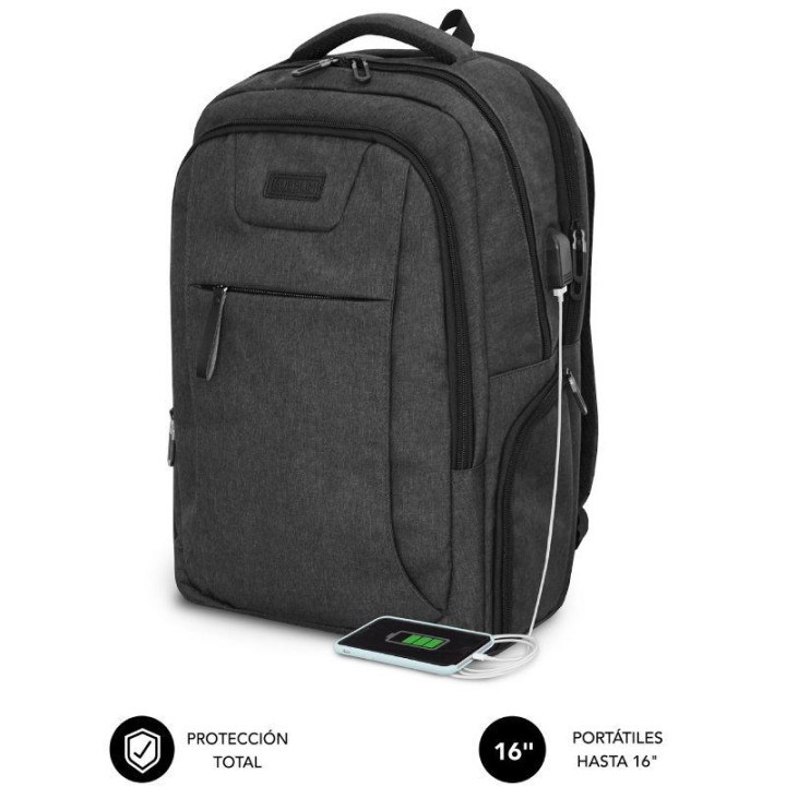 Mochila Subblim Professional Air Padding Backpack para Portáteis até 16" c/ Porta USB