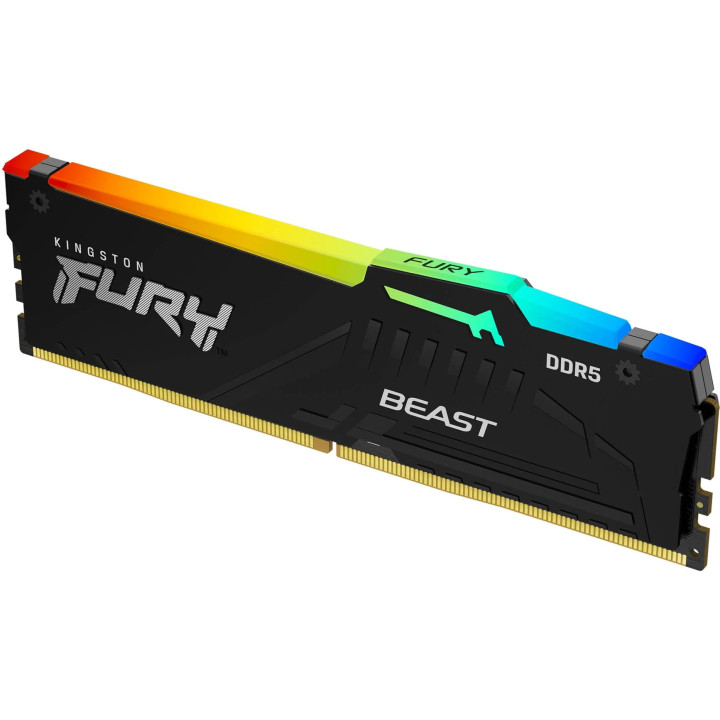 Memória Kingston Fury Beast RGB DDR5 16GB (1x16GB) 5200MHZ CL38 KF5