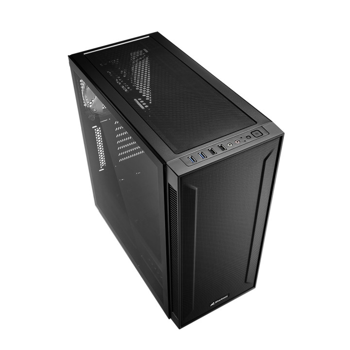 Caixa ATX Sharkoon TG6M RGB Tower Preto
