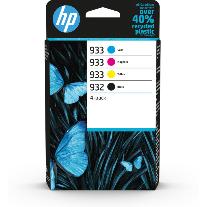 HP Conjunto de 4 Tinteiros Originais 932 Preto e 933 Ciano Magenta Amarelo