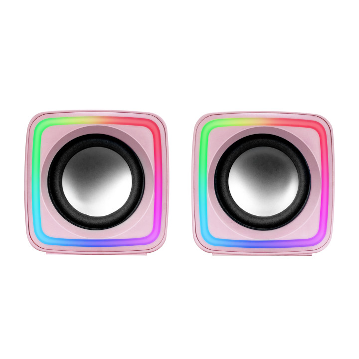 Colunas Mars Gaming MSCUBEP 8W USB Rosa