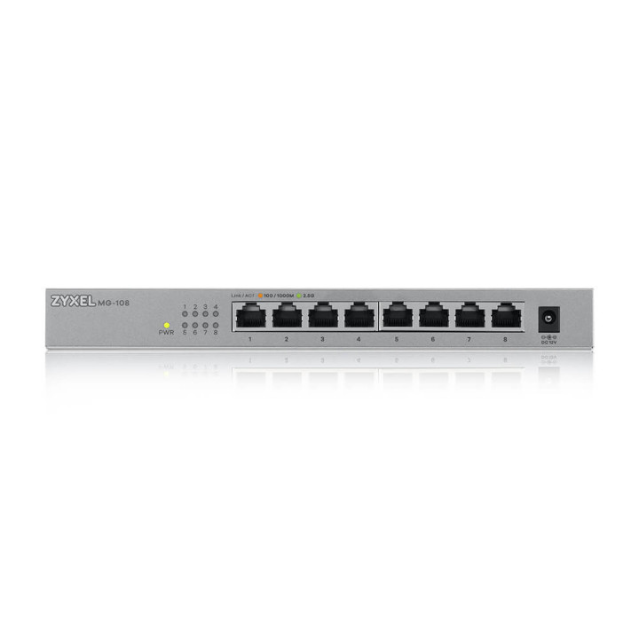 Switch Zyxel MG-108 Não-gerido 8 Portas 2.5G Ethernet (100/1000/2500)