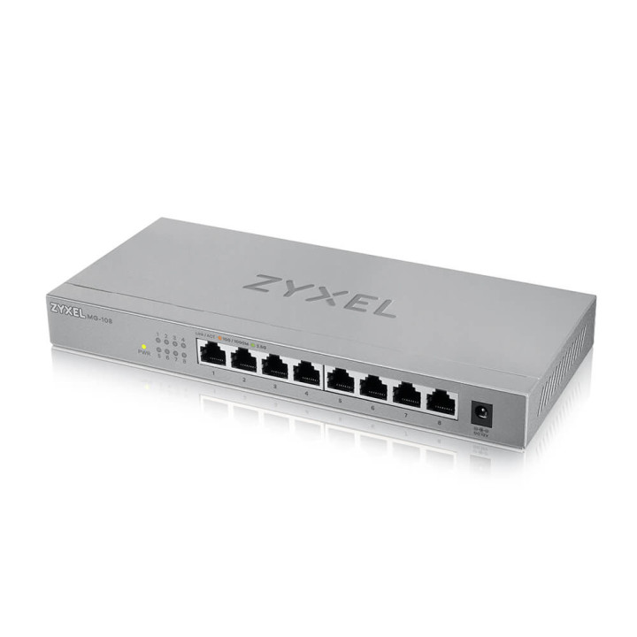 Switch Zyxel MG-108 Não-gerido 8 Portas 2.5G Ethernet (100/1000/2500)