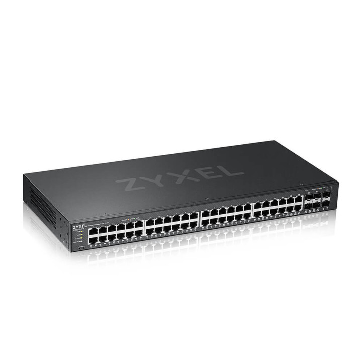 Switch Zyxel Gerido L2 44x RJ45 Gigabit Ethernet + 4 SFP Preto