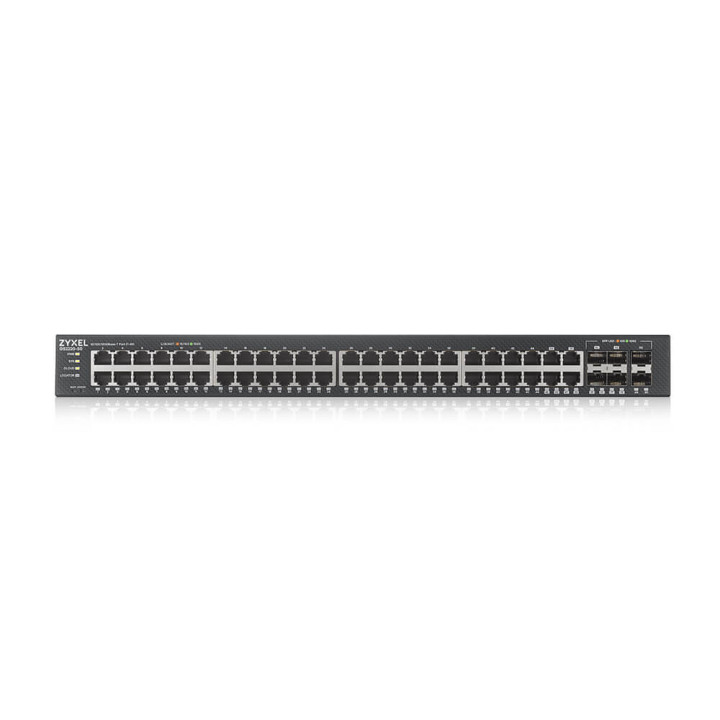 Switch Zyxel Gerido L2 44x RJ45 Gigabit Ethernet + 4 SFP Preto