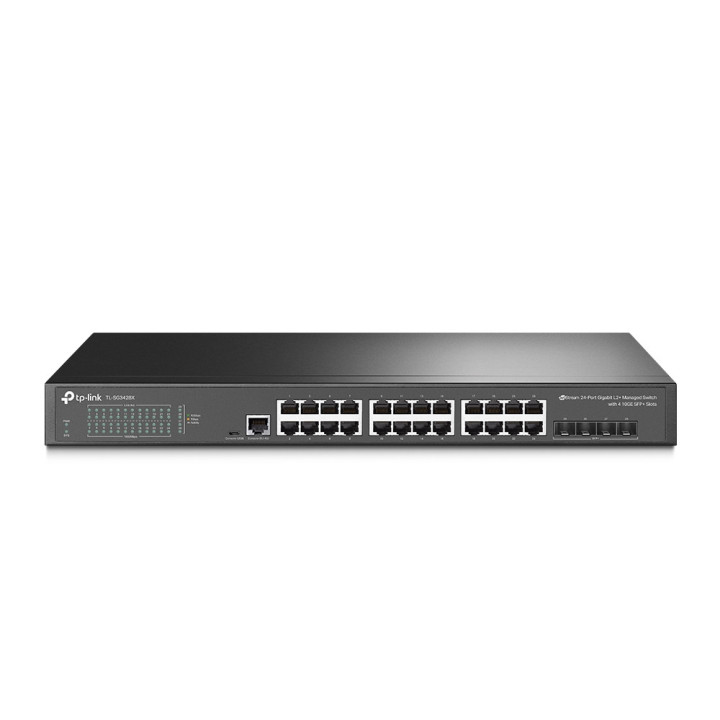 Switch TP-Link JetStream 24-Port Gigabit L2+ Managed Switch c/ 4 10GE SFP+ Slots