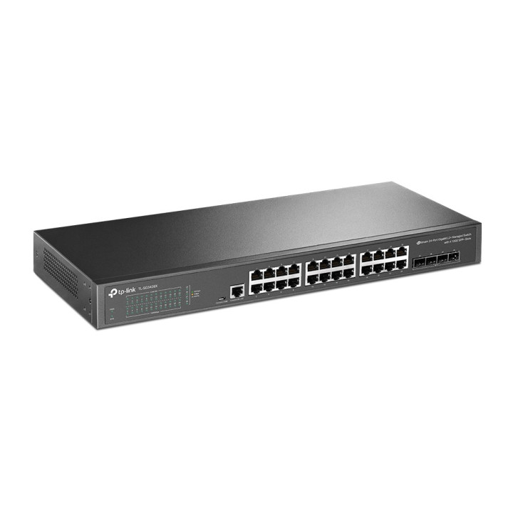 Switch TP-Link JetStream 24-Port Gigabit L2+ Managed Switch c/ 4 10GE SFP+ Slots