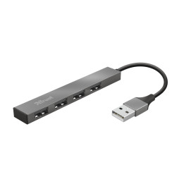 Hub USB Trust Halyx USB 2.0 480Mbit/s Alumínio