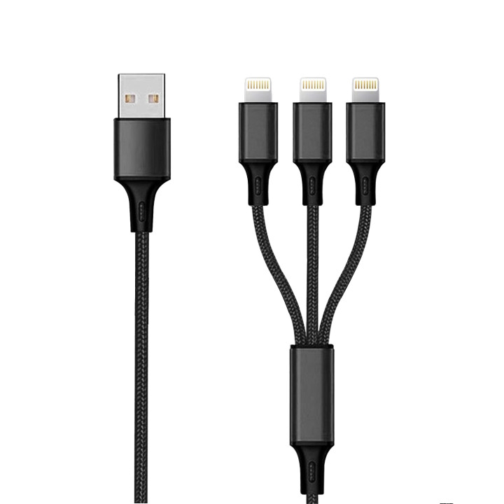 2GO 797155 cabo USB 1,5 m USB B USB C Micro-USB B Lightning Preto