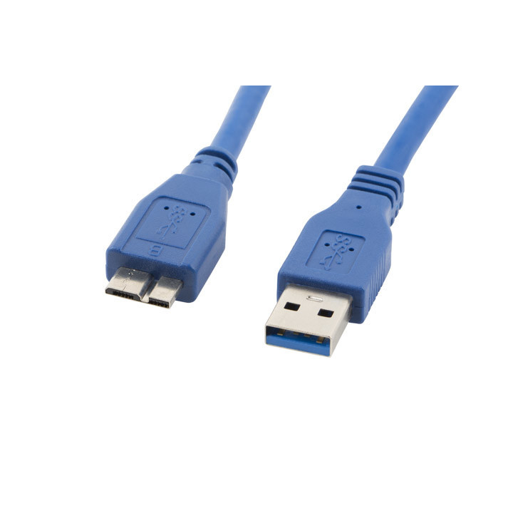 Lanberg CA-US3M-10CC-0005-B cabo USB 0,5 m Micro-USB A USB A Azul