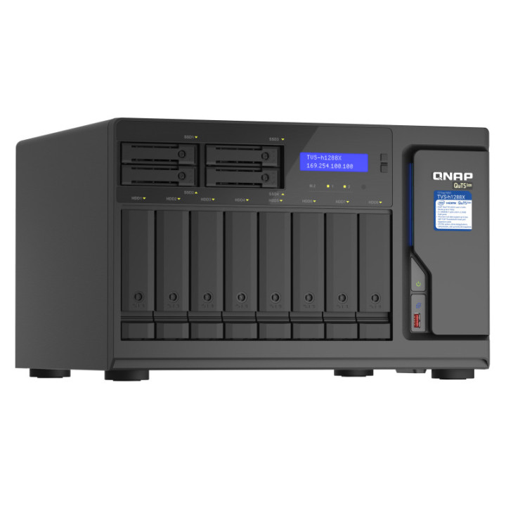 QNAP TVS-h1288X NAS Tower Ethernet LAN Preto W-1250