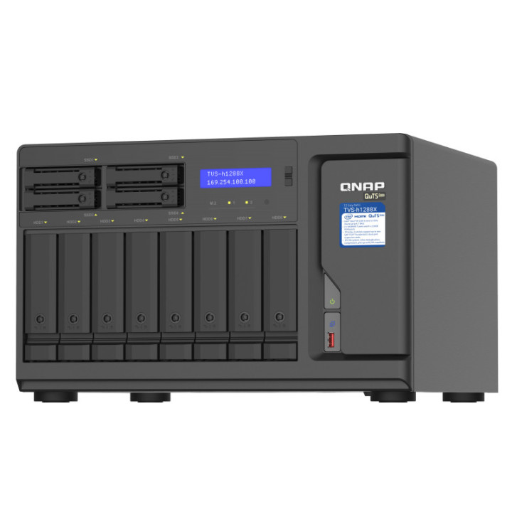 QNAP TVS-h1288X NAS Tower Ethernet LAN Preto W-1250