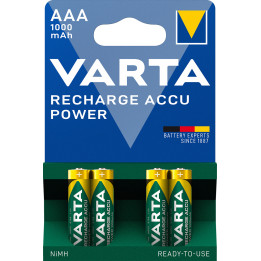 Varta 5703B 4 Bateria recarregável AAA Hidreto metálico de níquel