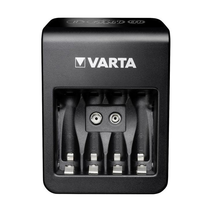 Varta LCD Plug Charger + 4 Pilhas AA 2100mAh