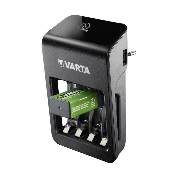 Varta LCD Plug Charger + 4 Pilhas AA 2100mAh