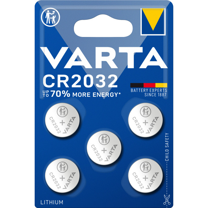 Pilha Varta CR2032 Lítio (Pack de 5)