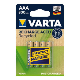 Pilhas Recarregáveis AAA Varta Hidreto metálico de níquel (Pack de 4)
