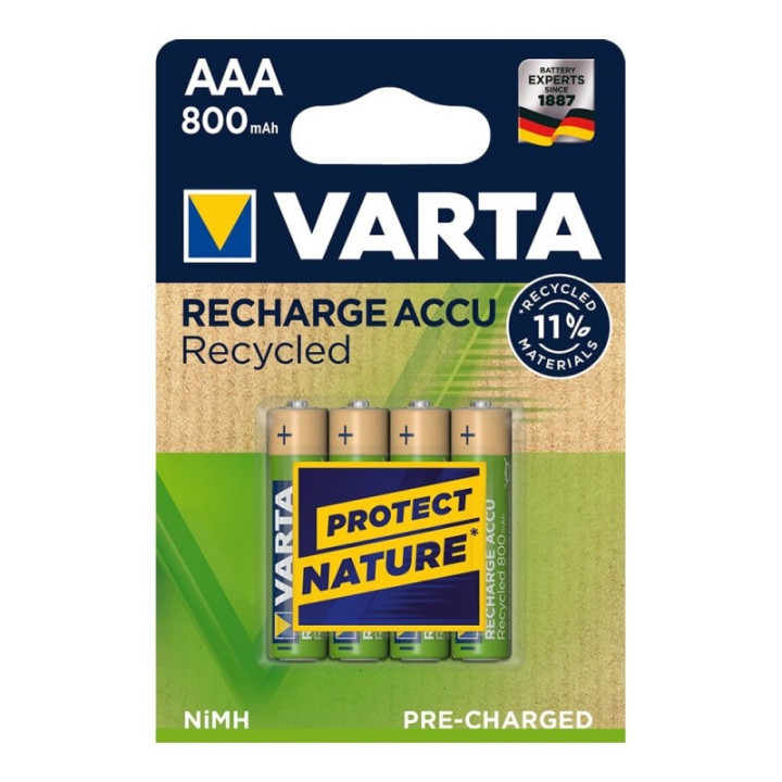 Pilhas Recarregáveis AAA Varta Hidreto metálico de níquel (Pack de 4)