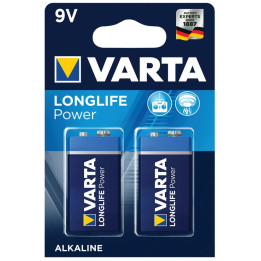 Pilha Varta 9V Zinco-Dióxido de Manganês (Zn/MnO2) (Pack de 2)