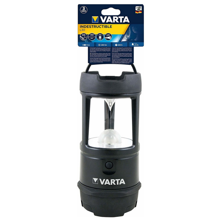 Lanterna de mão LED Varta Indestructible L30 PRO Preta