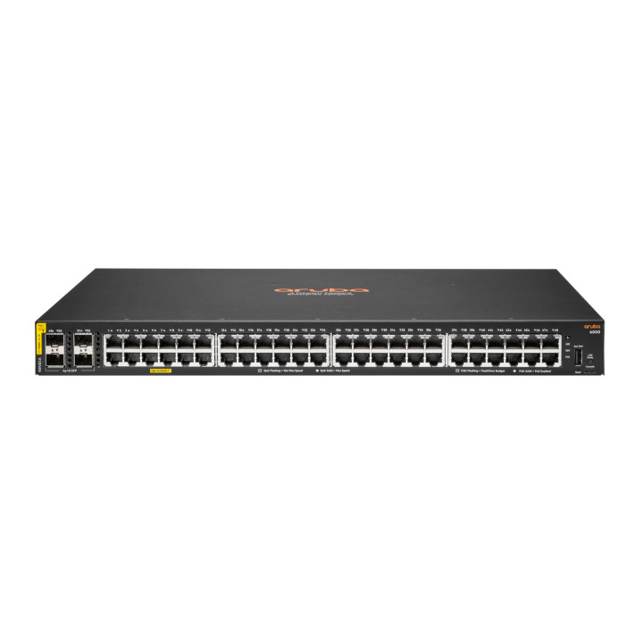 Hewlett Packard Enterprise Aruba 6000 48G Class4 PoE 4SFP 370W Gerido L3 Gigabit Ethernet (10 100 1000) Power over Ethernet