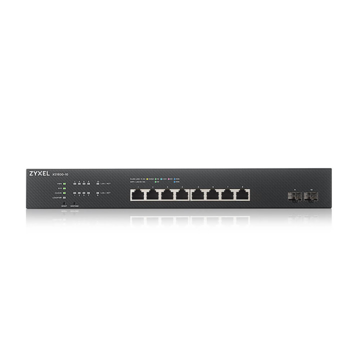 Zyxel XS1930-10-ZZ0101F switch de rede Gerido L3 10G Ethernet (100 1000 10000) Preto