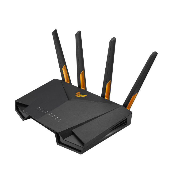 ASUS 90IG0790-MO3B00 router sem fios Gigabit Ethernet Dual-band (2,4 GHz   5 GHz) Preto, Laranja