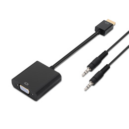 AISENS A122-0126 adaptador de cabo de vídeo 0,1 m Preto