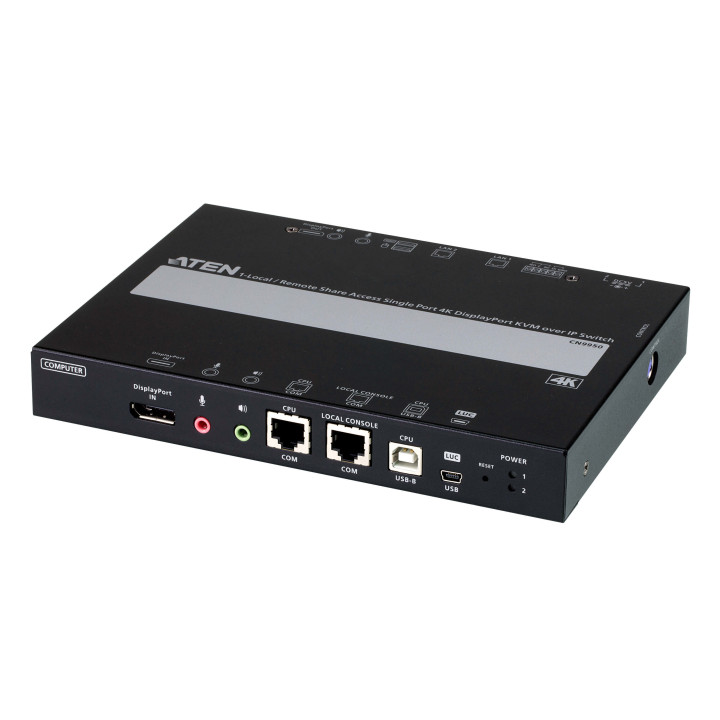ATEN 1-Switch 4K DisplayPort KVM Sobre IP de Partilha de Acesso Local Remoto de Porta Individual