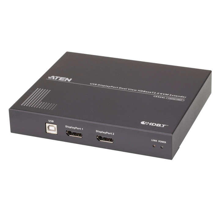 ATEN Extensão KVM USB DisplayPort Dual View HDBaseT™ 2.0 (4K a 100 m para Vista Individual)