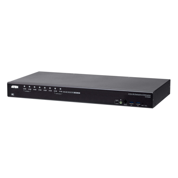 ATEN Switch USB 3.0 4K DisplayPort KVM de 8-Portas