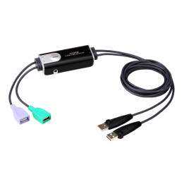 ATEN Switch KM com cabo de 2 portas USB Sem Barreiras