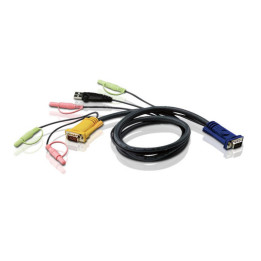 ATEN Cabo KVM USB com SPHD 3 em 1 e áudio 3M
