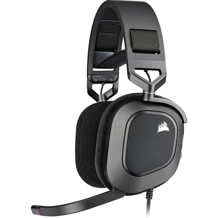 Headset Gaming Corsair HS80 RGB USB Carbono