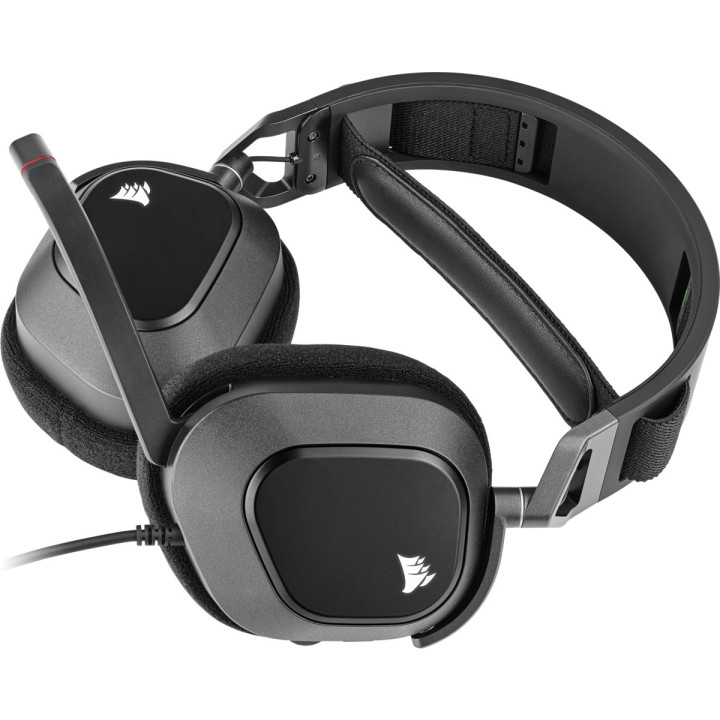 Headset Gaming Corsair HS80 RGB USB Carbono