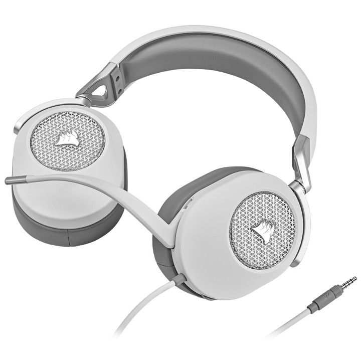 Headset Gaming Corsair HS65 SURROUND Jack 3.5mm Branco