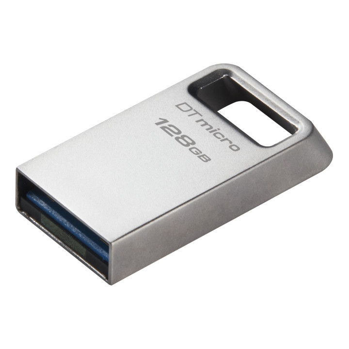 Pendrive Kingston Technology DataTraveler Micro 128GB USB Type-A 3.2 Gen 1 (3.1 Gen 1) Prateado
