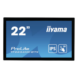 iiyama ProLite TF2234MC-B7X ecrã tátil 54,6 cm (21.5") 1920 x 1080 pixels Multitoque Multi-utilizador Preto