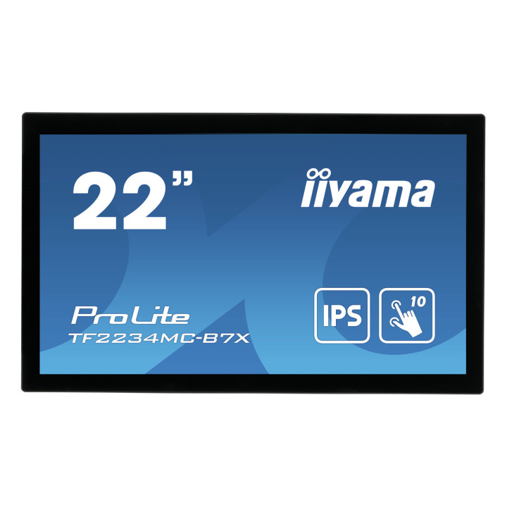 iiyama ProLite TF2234MC-B7X ecrã tátil 54,6 cm (21.5") 1920 x 1080 pixels Multitoque Multi-utilizador Preto