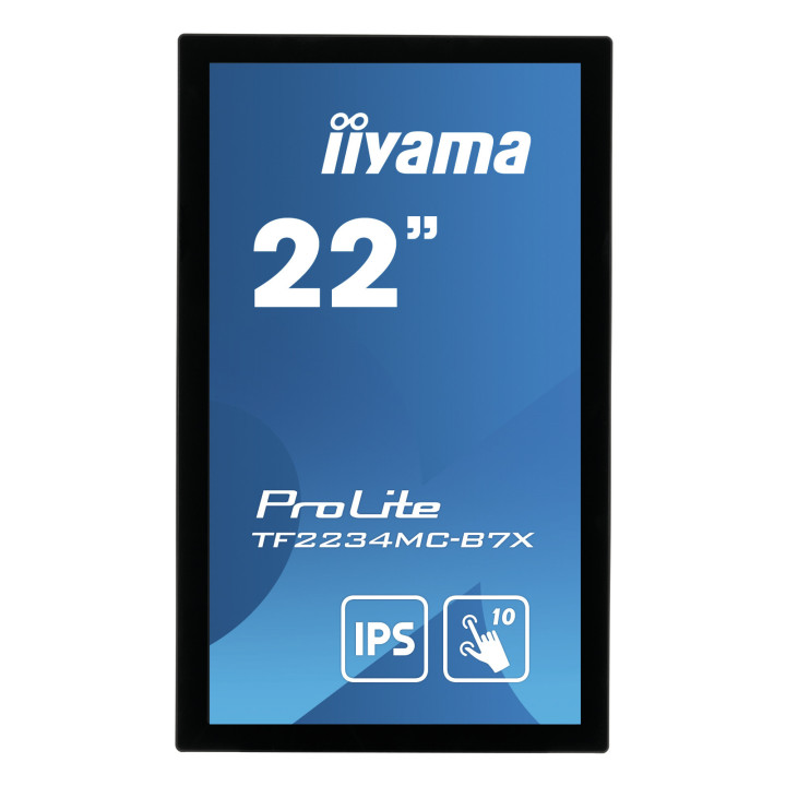 iiyama ProLite TF2234MC-B7X ecrã tátil 54,6 cm (21.5") 1920 x 1080 pixels Multitoque Multi-utilizador Preto