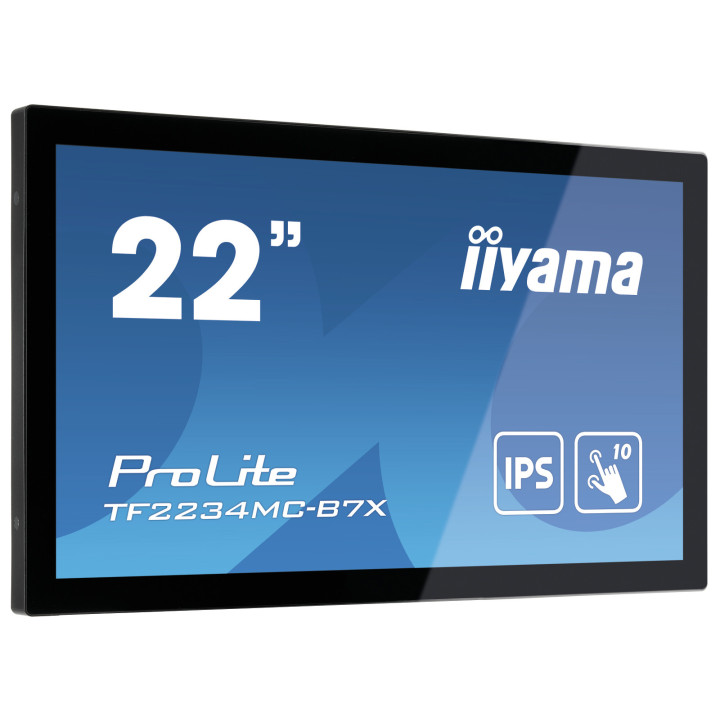 iiyama ProLite TF2234MC-B7X ecrã tátil 54,6 cm (21.5") 1920 x 1080 pixels Multitoque Multi-utilizador Preto