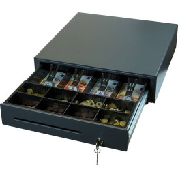 Gaveta de dinheiro ZONERICH ZQ-330E Metálica Preta 4N/8M 300X360X82