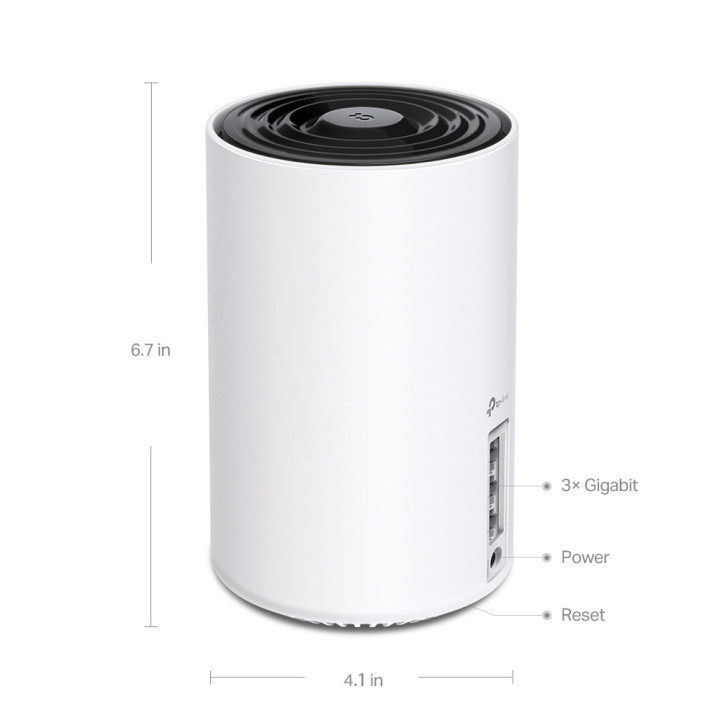 TP-Link Deco XE75 Tri-band (2.4 GHz / 5 GHz / 6 GHz) Wi-Fi 6E (802.11ax) Branco (pack de 3)