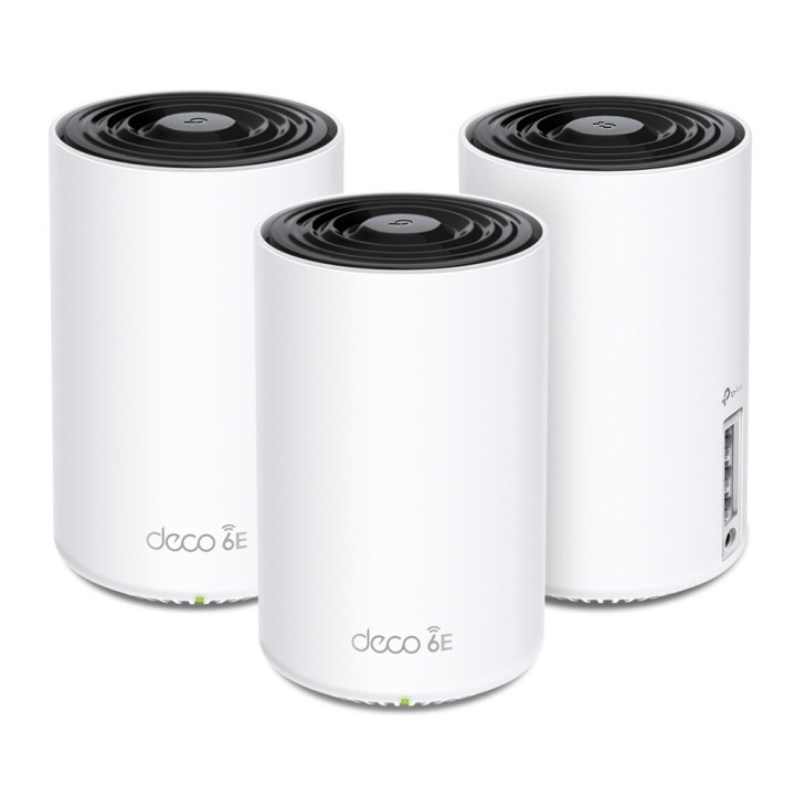 TP-Link Deco XE75 Tri-band (2.4 GHz / 5 GHz / 6 GHz) Wi-Fi 6E (802.11ax) Branco (pack de 3)