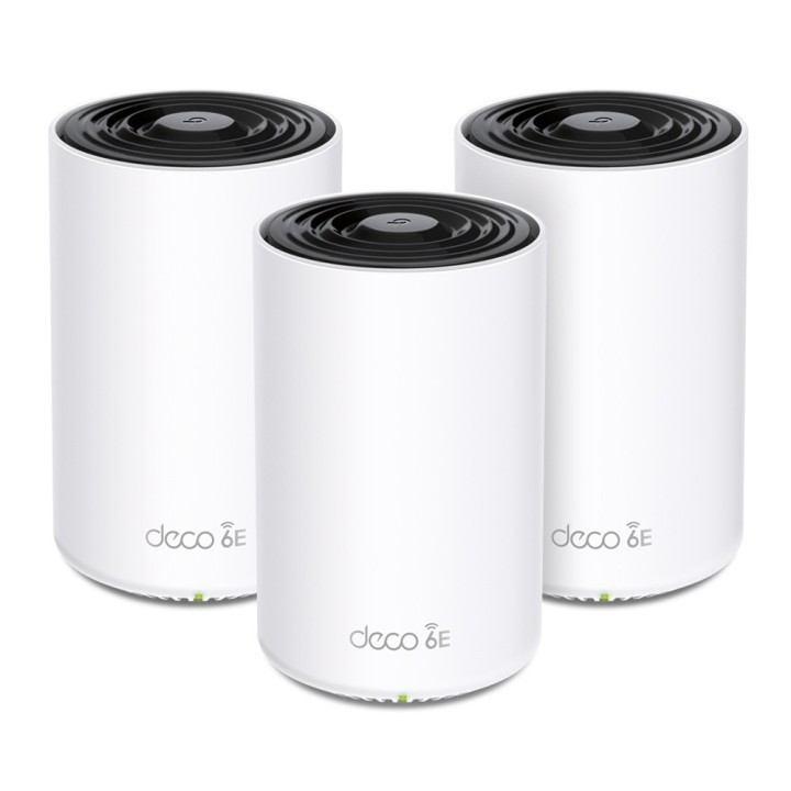 TP-Link Deco XE75 Tri-band (2.4 GHz / 5 GHz / 6 GHz) Wi-Fi 6E (802.11ax) Branco (pack de 3)