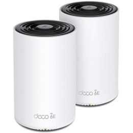 Sistema Mesh TP-Link Deco XE75 (2-pack) Tri-band (2.4 GHz / 5 GHz / 6 GHz) Wi-Fi 6E (802.11ax) Branco