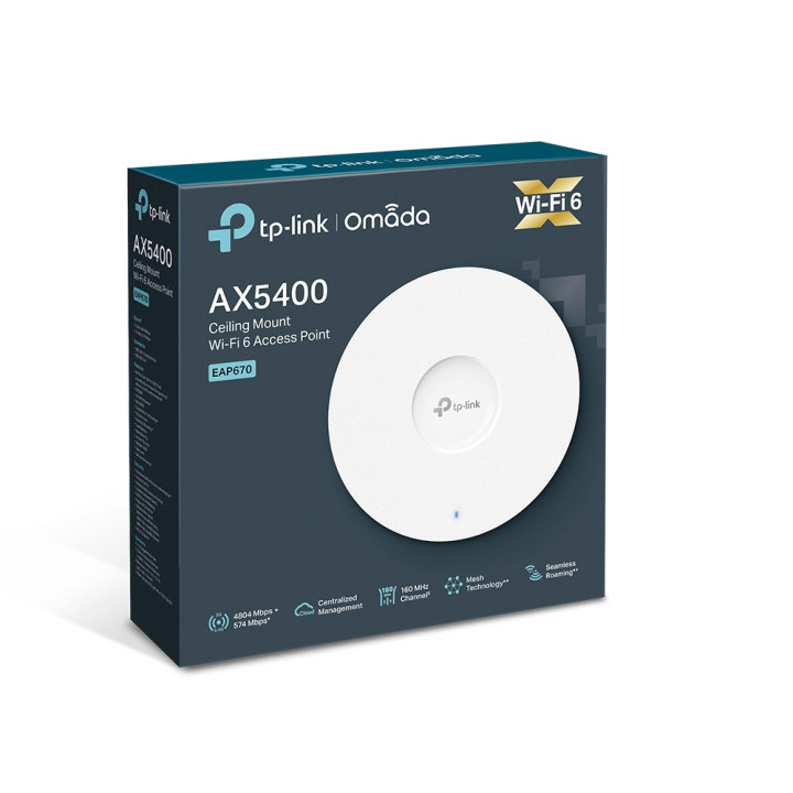 Access Point TP-Link EAP670 WLAN 5400 Mbit/s Branco Power over Ethernet (PoE)