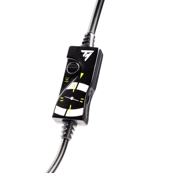 Thrustmaster 4060196 auscultador Auscultadores Com fios Aviação Controlo de tráfego aéreo Cinzento